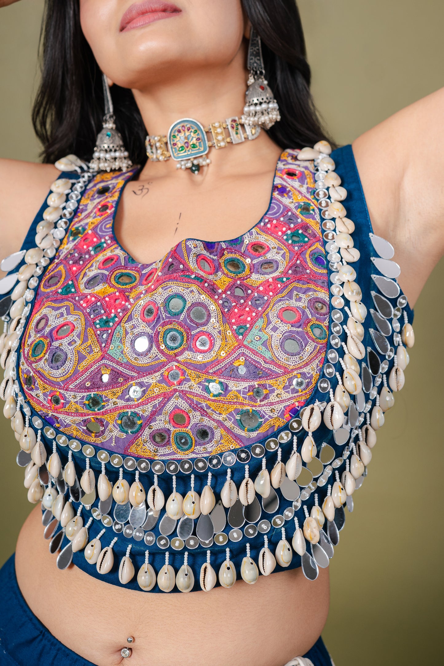 Royal Radiance Navratri Chaniya Choli – Mirror & Kodi Kutch Work