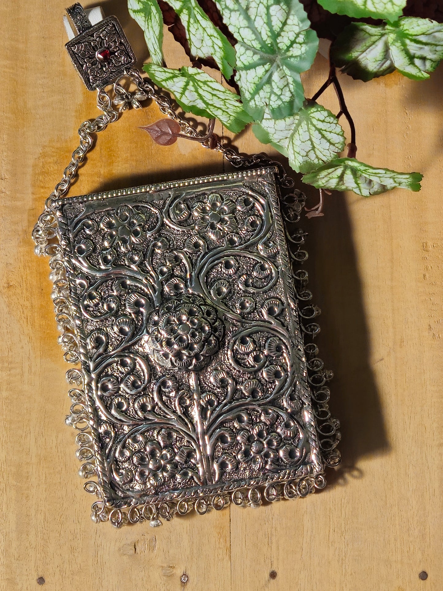 Silver oxidised Mobile Cover