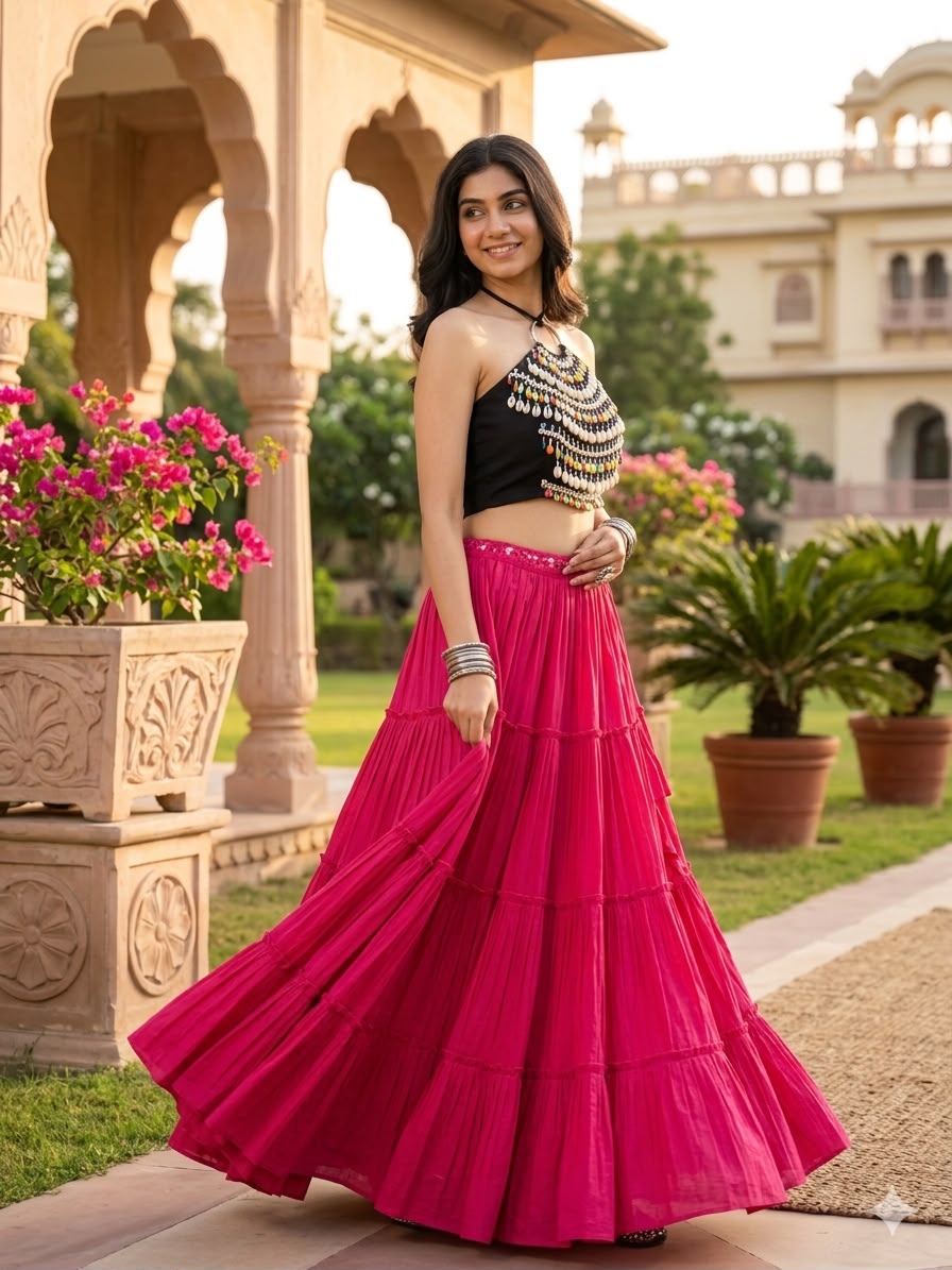 PINK MIRAGE LEHENGA SET D