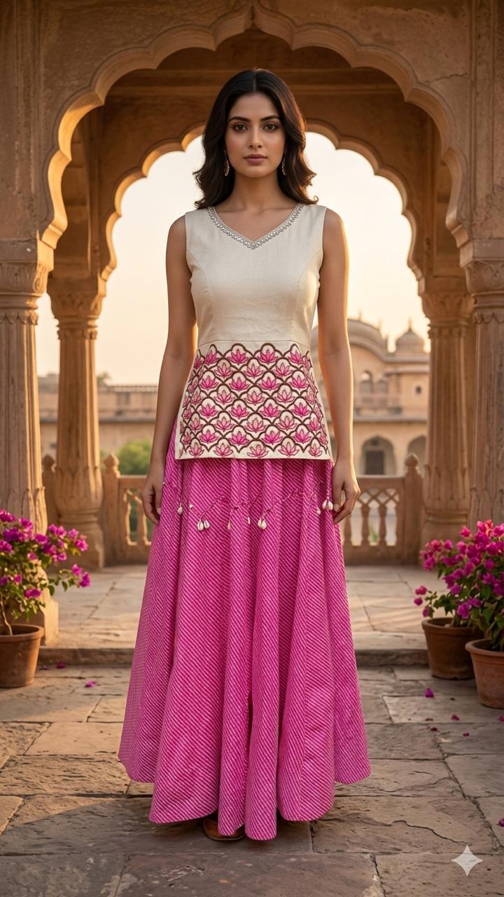 GULABI LAHER SET D