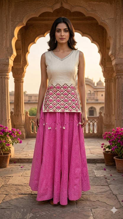 GULABI LAHER SET D
